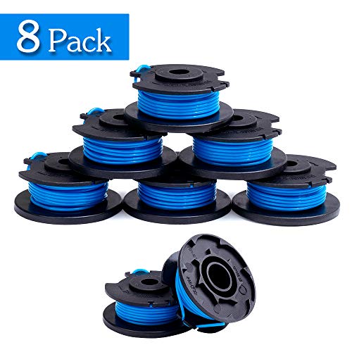 FutureWay String Trimmer Replacement Spool Line 0.065” 18-Volt 24V 40V, Compatible with Ryobi One+ AC14RL3A, Weed Eater String Autofeed Cordless Trimmer Line 11ft, 8 Spools