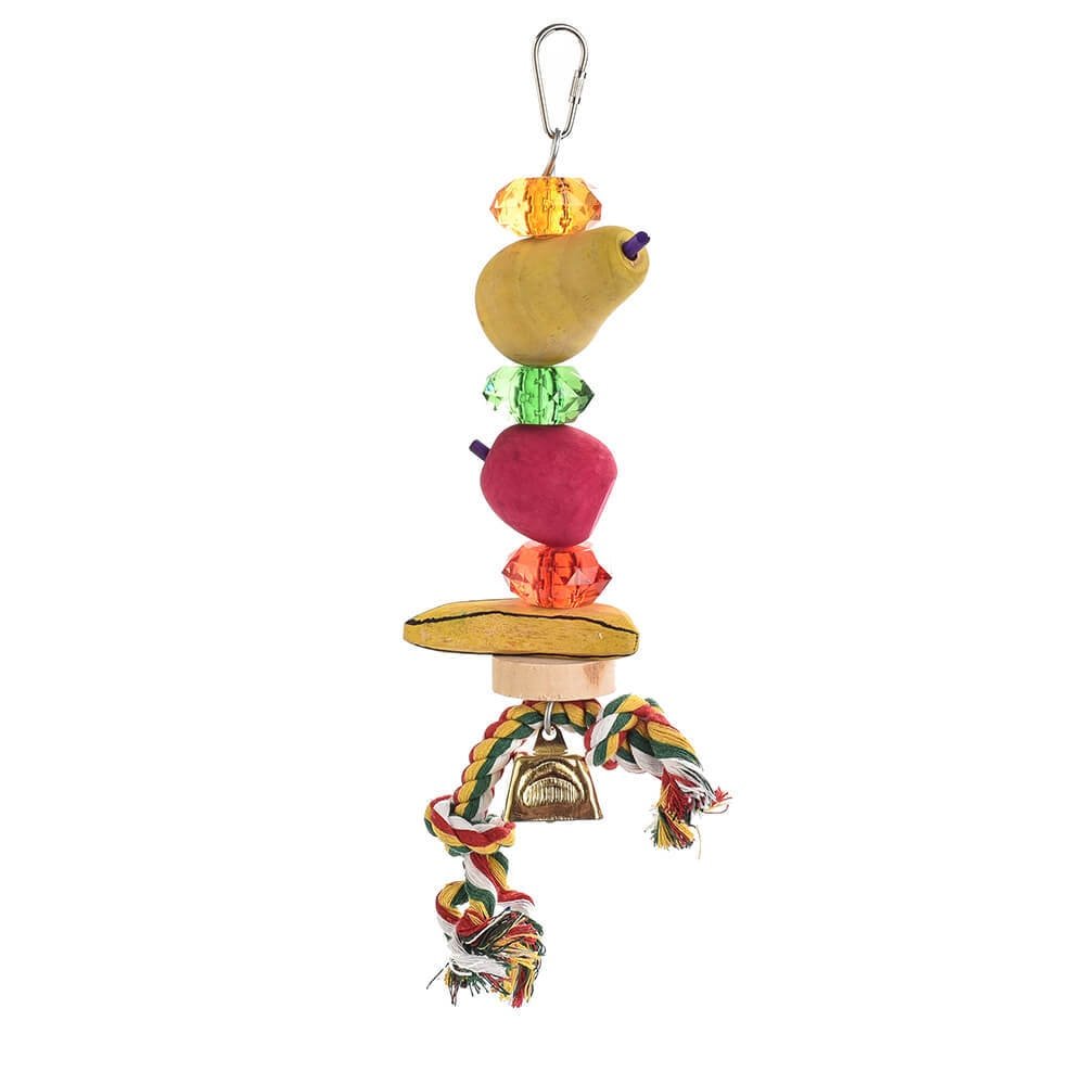 Fruity Chew Kabob Wooden Parrot Toy - Large