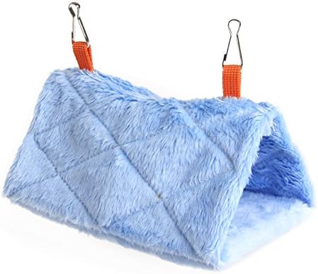 Delight eShop Parrot Plush Hammock Hanging Cage Cave Snuggle Soft Hut Tent Bed Bunk Bird Pad