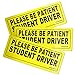 POSHINE Student Driver Magnet Car Signs - Reflective Vehicle Car Sign Bumper Sticker for New Driver (Set of 3)