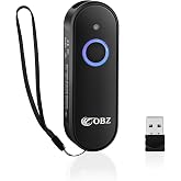 OBZ Mini Bluetooth Barcode Scanner,Portable Wireless Handheld Code Reader | 3-in-1 Bluetooth/USB Wired/2.4G Wireless,1D 2D QR Code Scanner Work with Mac OS,Windows,iOS,Android Tablet,Phone,PC,POS