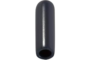 SB DISTRIBUTION LTD (Pack of 10) 1/8"- 3/16" Round Black Vinyl Flexible End Cap Bolt Screw Rubber Thread Protector Safety Cover | for 0.125 Inch Pipe Post Tubing Rod OD Cover - 1" Inside Height | by SBD