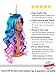 kaste Women Princess Rainbow Unicorn Wig Long Curly Hair Wigs Halloween Party Cosplay (QY-6971)