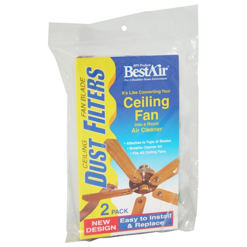 BestAir CF2, Ceiling Fan Dust Filter, 7.6" x 1.2" x 4.4" - Thumbnail 2