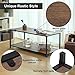 SONGMICS Coffee Table, Cocktail Table with Storage Shelf for Living Room and Office,Wood Look Accent Furniture with Metal Frame, Rustic ULCT66BX