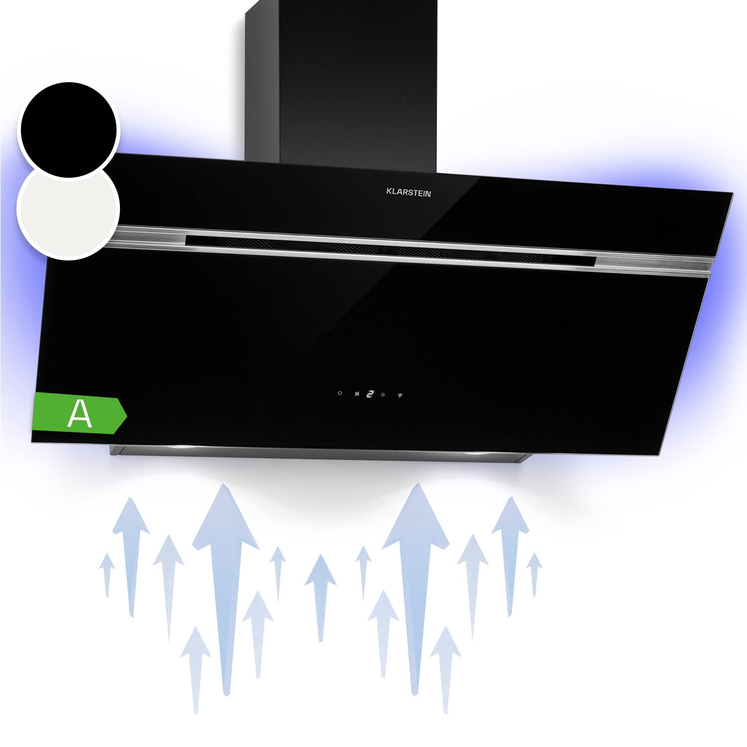 Klarstein-Alina-Campana-Extractora-90-cm-Extractor-Cocina-de-Pared-Filtro-de-Carbono-Eficiencia-Clase-A-Potencia
