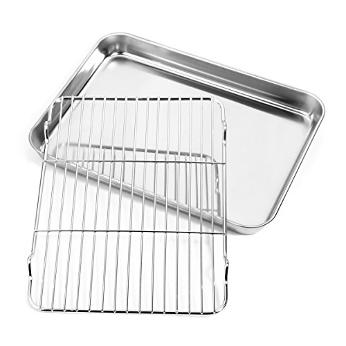 Baking sheets and Rack Set, Zacfton Cookie pan with Nonstick Cooling Rack & Cookie sheets Rectangle Size,Stainless Steel… 3 Baking sheets and Rack Set, Zacfton Cookie pan with Nonstick Cooling Rack & Cookie sheets Rectangle Size,Stainless Steel… - Image 4