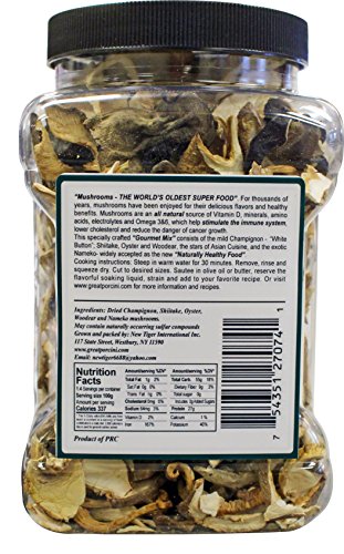 Mushroom House Dried Mushrooms, Gourmet Mix, 5 Ounce