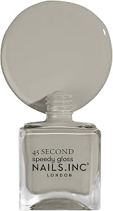 Nails.Inc 45 Second Speedy Gloss Nail Polish Grey 14ml Vegan view 4