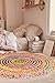 Hand Woven Jute & Multi Chindi Rug for Kitchen-Livingroom-Bedroom 3-Feet Round