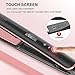 BESTOPE 1 Inch Touchscreen Hair Straightener Professional Ceramic Tourmaline Flat Iron for Hair with Temp Lock Function, Negative Ionic and Adjustable Temperature for All Hair Types