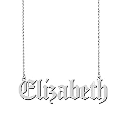 GR859C Charm Pendant Elizabeth Initial Name