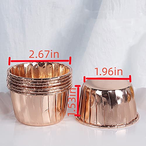 SLGZXXY 50pc Champagne Baking Cups Cupcake Liners Muffin Tins
