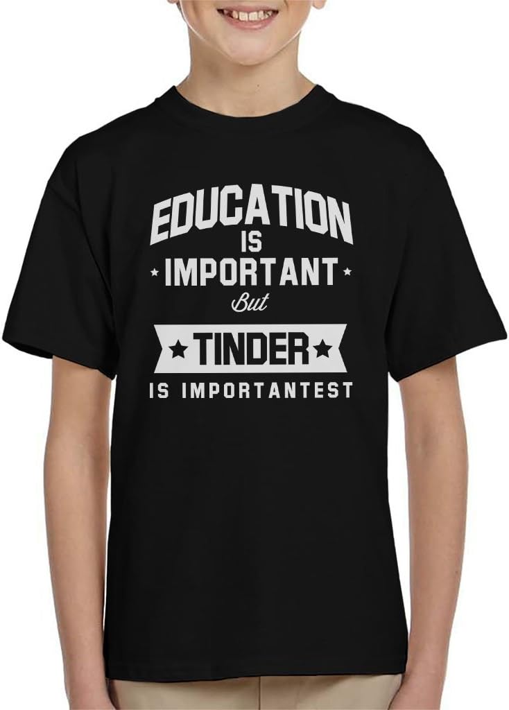 Coto7 Education Is Important But Tinder Is Importantest Kid's T-Shirt
