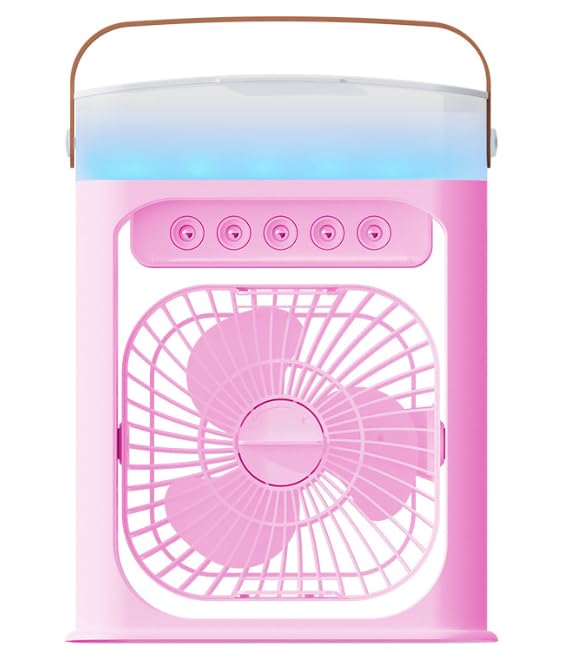 Portable Air Conditioner Air Conditioning Unit Cooling & Dehumidifier & Cooling Fan Ultra Quiet, Powerful Mobile Air Coolerfor Home,Office（Pink）