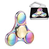 New Rainbow Colorful Hand Spinner,Fidget Toy UFO, Fidget cub, Rotation Time Long For Autism and ADHD Kids/Adult Funny Anti Stress