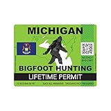 Michigan Sasquatch Hunting Permit Sticker Die Cut Decal Bigfoot - Foto 10