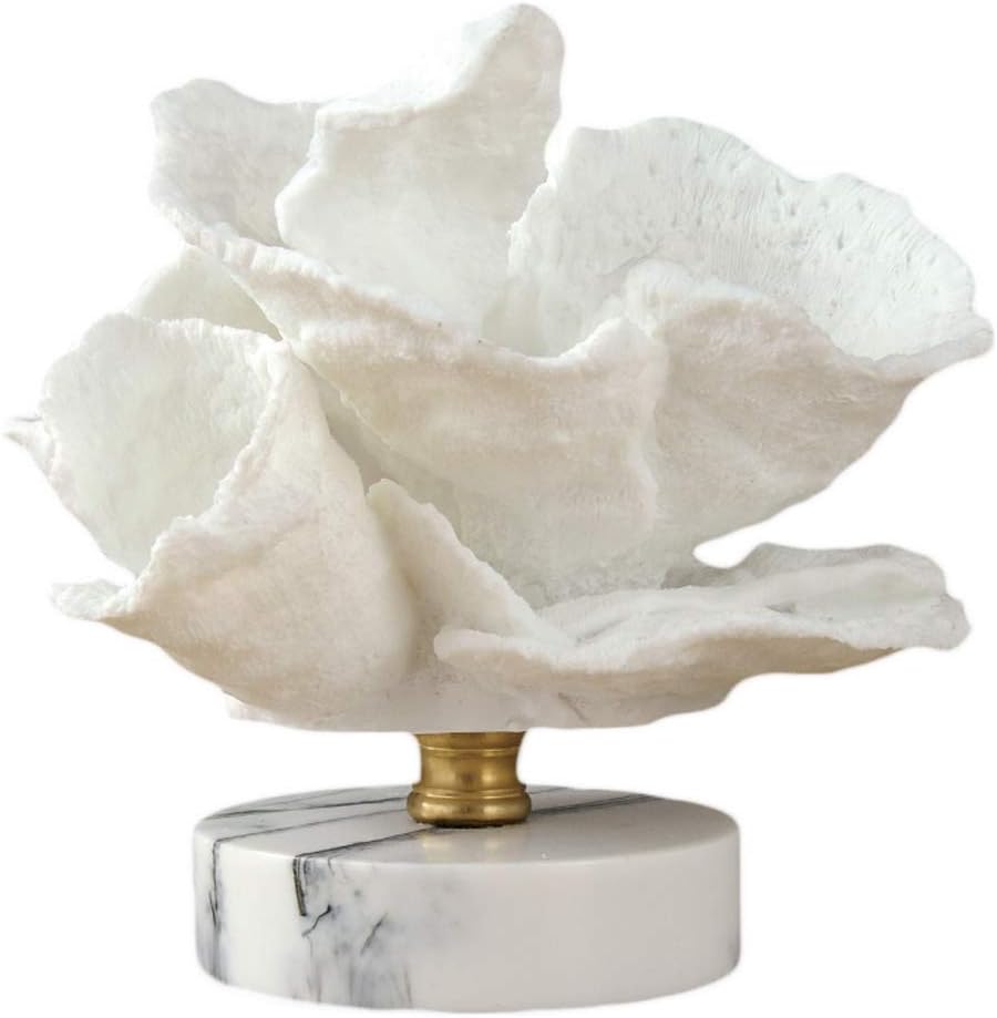 Sculpture ornaments Wddwarmhome Creative Resin Coral Decoration Home Desktop Counter Crafts Birthday Gift (color : B)