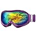 OutdoorMaster OTG Ski Goggles - Over Glasses Ski/Snowboard Goggles for Men, Women & Youth - 100% UV Protection (Purple Frame + VLT 13.7% Grey Lens with Full REVO Gold)