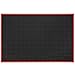 Cocktailier Professional Rubber Restaruant Bar Counter Spill Mat, 18 x 12 inch, Black with Red Trim