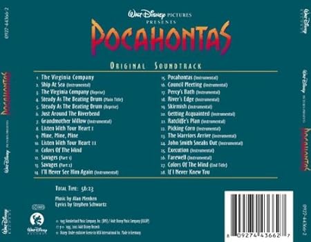 Original Soundtrack Pocahontas Amazon Com Music