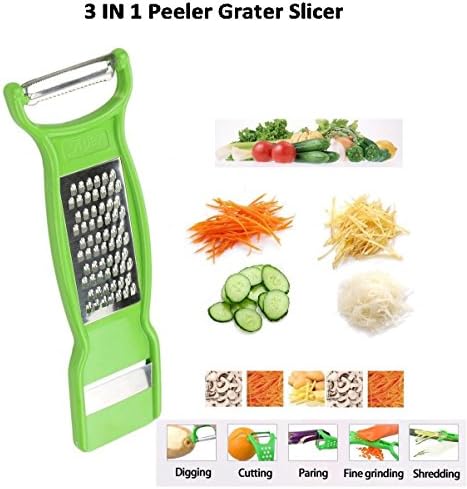 New Zmatoo steel 3 in 1 grater peeler ABS plastic slicer vegetable chopper cheese slicer apple potato peel