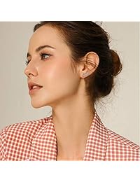 FUNRUN JEWELRY 6 Pairs Ear Cuffs Climber Earring CZ Arrow Crawler Stud Earring Jacket for Women Girls Sterling Silver Post Hypoallergenic