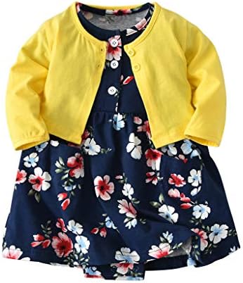 Zieglen ベビー服 キッズ プリンセスドレス ワンピース カーディガン ジャケット Aライン チュチュスカート 長袖 花柄 無地 新生児 赤ちゃん 七五三 秋冬 女の子 プレゼント 通園 撮影 お出かけ 子供服 出産祝い 普段着 通学 5 好評 人気 可愛い