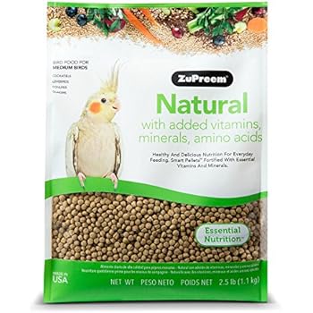 ZuPreem 230353 Natural Medium Bird Food, 2.5 lb
