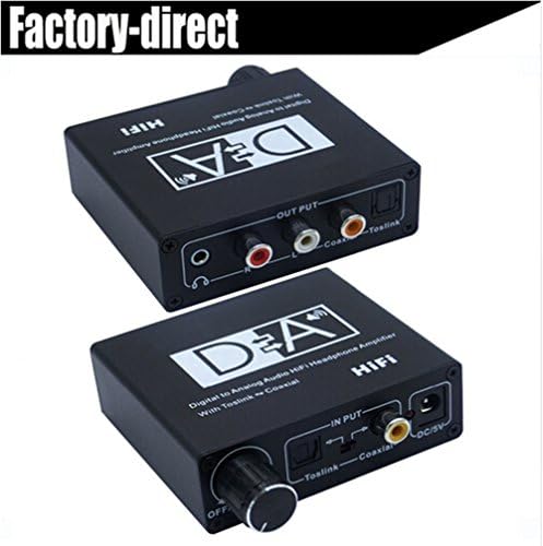 Digital Optical Fiber Analogue Audio Bi-directional Converter, HiFi Headphone Amplifier 2-way Audio Toslink to Coaxial Converter by LoveQmall