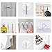 EKKONG Reusable Adhesive Hooks, Transparent Heavy Duty Wall Hooks with No Scratch, Waterproof and Oilproof for Bathroom, Bedroom, Kitchen, Refrigerator Door, Wall and Ceiling (24pack)