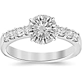 Houston Diamond District 1 to 8 Carat Prong Set Round Cut Lab-Grown Diamond Engagement Ring for Women (E-F VS2-SI1)
