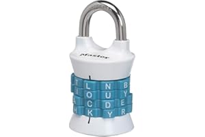Master Lock 1535DWD Vertical Resettable Word Combo Lock, Assorted Colors