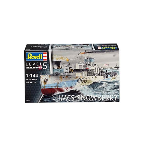 Revell Modellbausatz Schiff 1:144 - Flower Class Corvette HMCS SNOWBERRY im Maßstab 1:144, Level 5, originalgetreue… – Bild 3