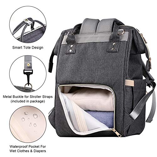 Diaper Bag Backpack, Mokaloo Large Baby Bag, Multifunctional Travel Back Pack, AntiWater