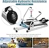 Goplus Hydraulic Rowing Machine, Full Motion Folding Rower with LCD ...