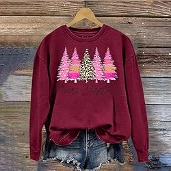 SMIDOW Plus Size Funny Christmas Shirts For Women