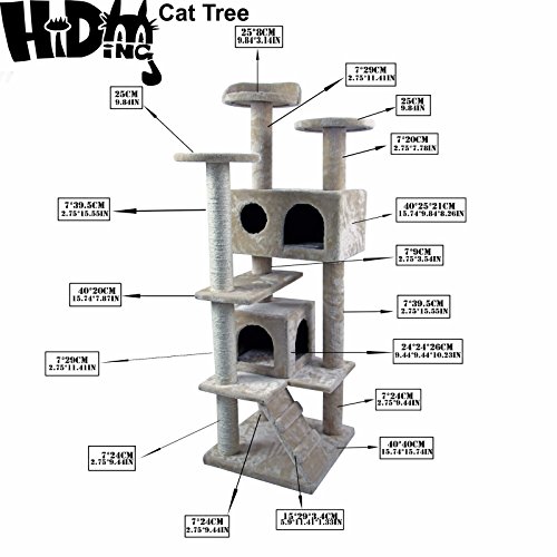 image for HIDING CAT TREE Nice Tower Condo Furniture Scratch Post Kitty Pet Hous