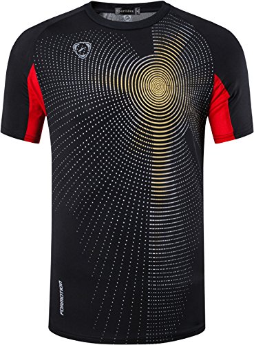 Sportides Big Boy's Quick Dry Active Sport Short Sleeve Breathable Tshirts T-Shirts Tees Tops LBS702 Black L