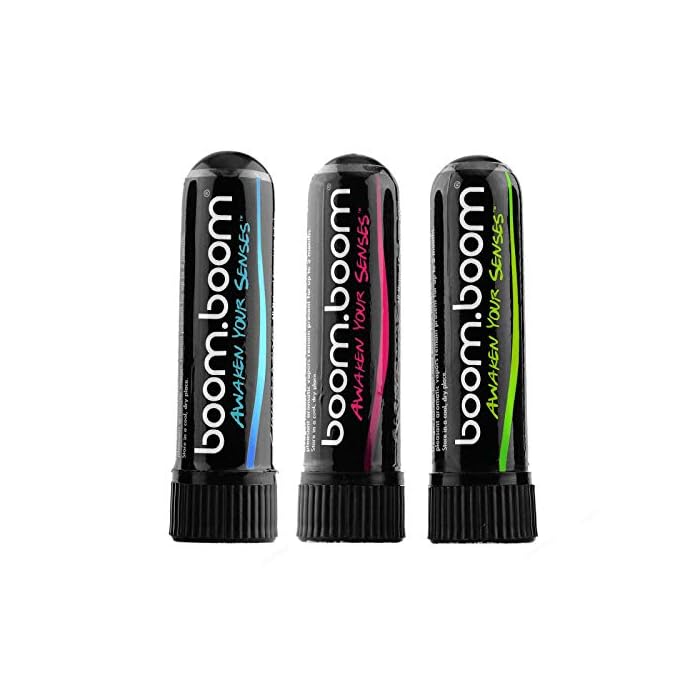 Aromatherapy Nasal Stick (3 Pack) by BoomBoom | Enhance Breathing + Boost Focus | Breathe Vapor Stick Provides Fresh…