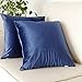 Artcest Set of 2, Cozy Solid Velvet Throw Pillow Case Decorative Couch Cushion Cover Soft Sofa Euro Sham with Zipper Hidden, 18