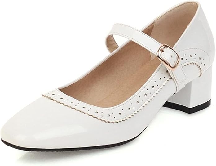 Rodawu Mary Janes Damen-Pumps - Spitze Zehen, Kätzchenabsatz & Knöchelriemen, Elegant & Bequem