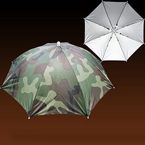 image for Umbrella Hat, Wenini Umbrella Sun Hat for Adults, Foldable Rain-Proof 