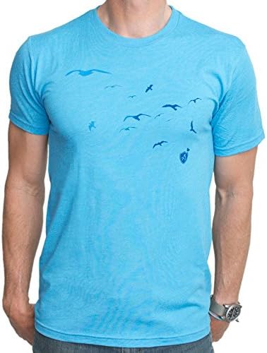 Nikau Kai Men's Fly Away Premium Tri-Blend Short Sleeve T-Shirt Small Aqua