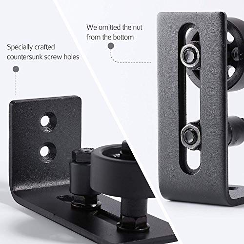 6 HomLux+Roller+Adjustable+Bracket+Bearing