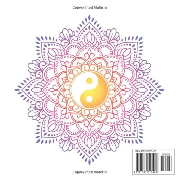 Copertina Ink Mandalas Adult Coloring Book: 60 Unique Patterns for Stress Relief, Adults & Kids All Skill Levels