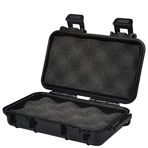 Tbest Diving Dry Boxes,Shockproof Dropproof Dirtproof Case Waterproof Box Shockproof Dry Storage Box Anti Pressure Shockproof Box with 2 U Shape Buckle Replacement for Fishing Cam Hiking (L Black)