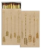 HomArt Gold Arrows Match Box with Wooden Matches