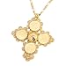 Newest Ethiopia Big Cross Pendant for Men Women 18k Real Gold Plated Necklace Fashion African Jewelry