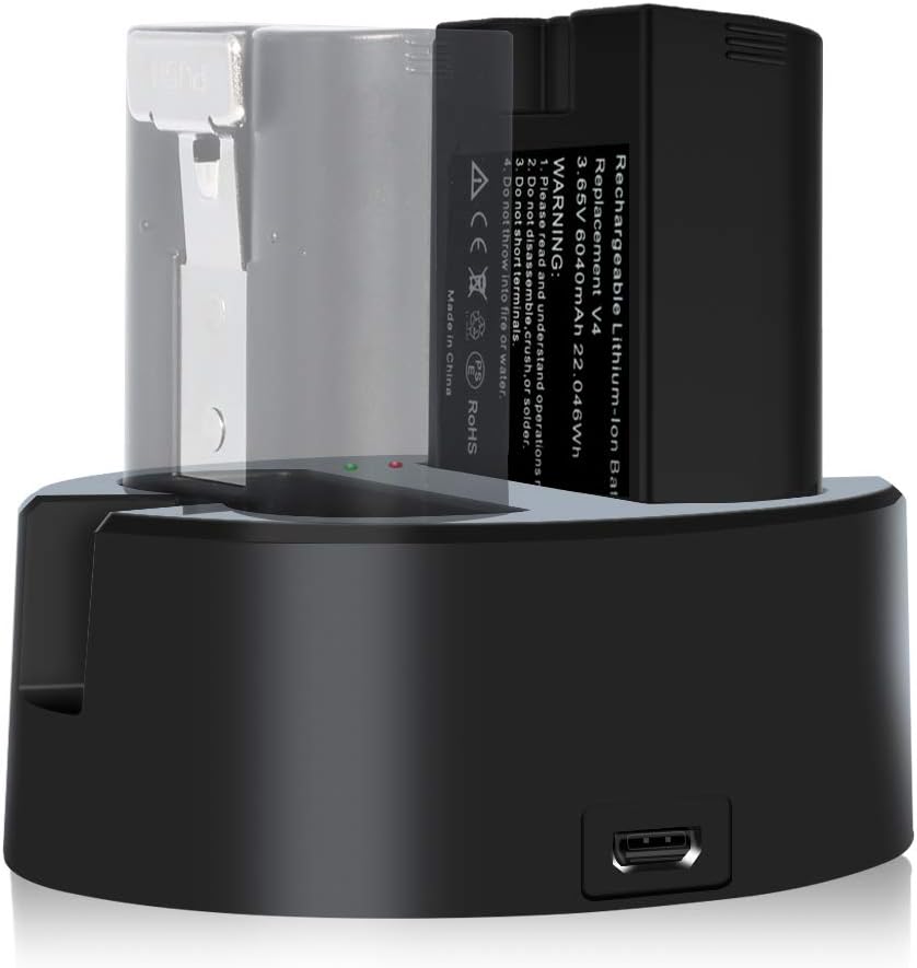 Charging Station and 1 Rechargeable Battery Kit Compatible with The Ring Spotlight Cam Battery, Ring Video Doorbell 2, and Ring Stick Up Cam Battery HD